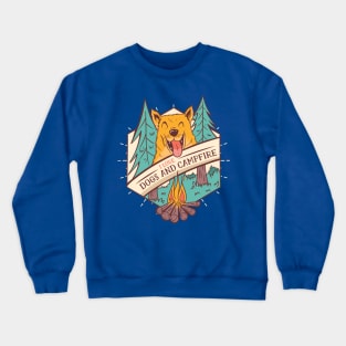 Dogs and Campfire Crewneck Sweatshirt